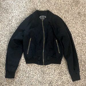 Black bomber jacket